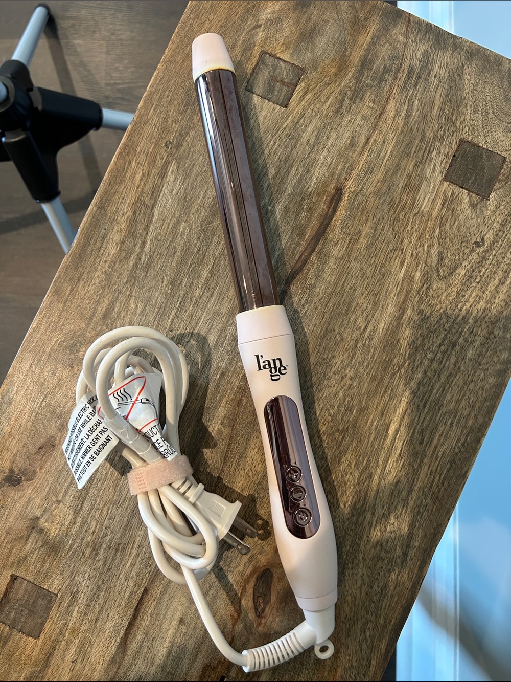 Lange White and Rose Gold Curling Wand- get ready for beautiful curls!